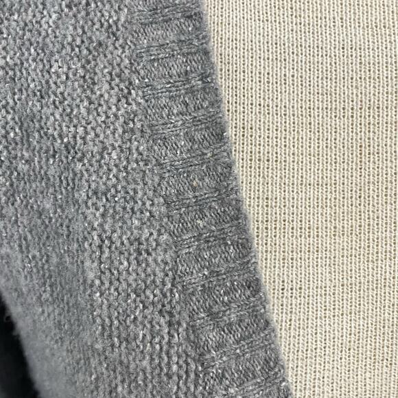 Eileen Fisher Gray Sweater Open Cardigan Size XL Wool Blend Pockets Minimalist - Picture 4 of 5